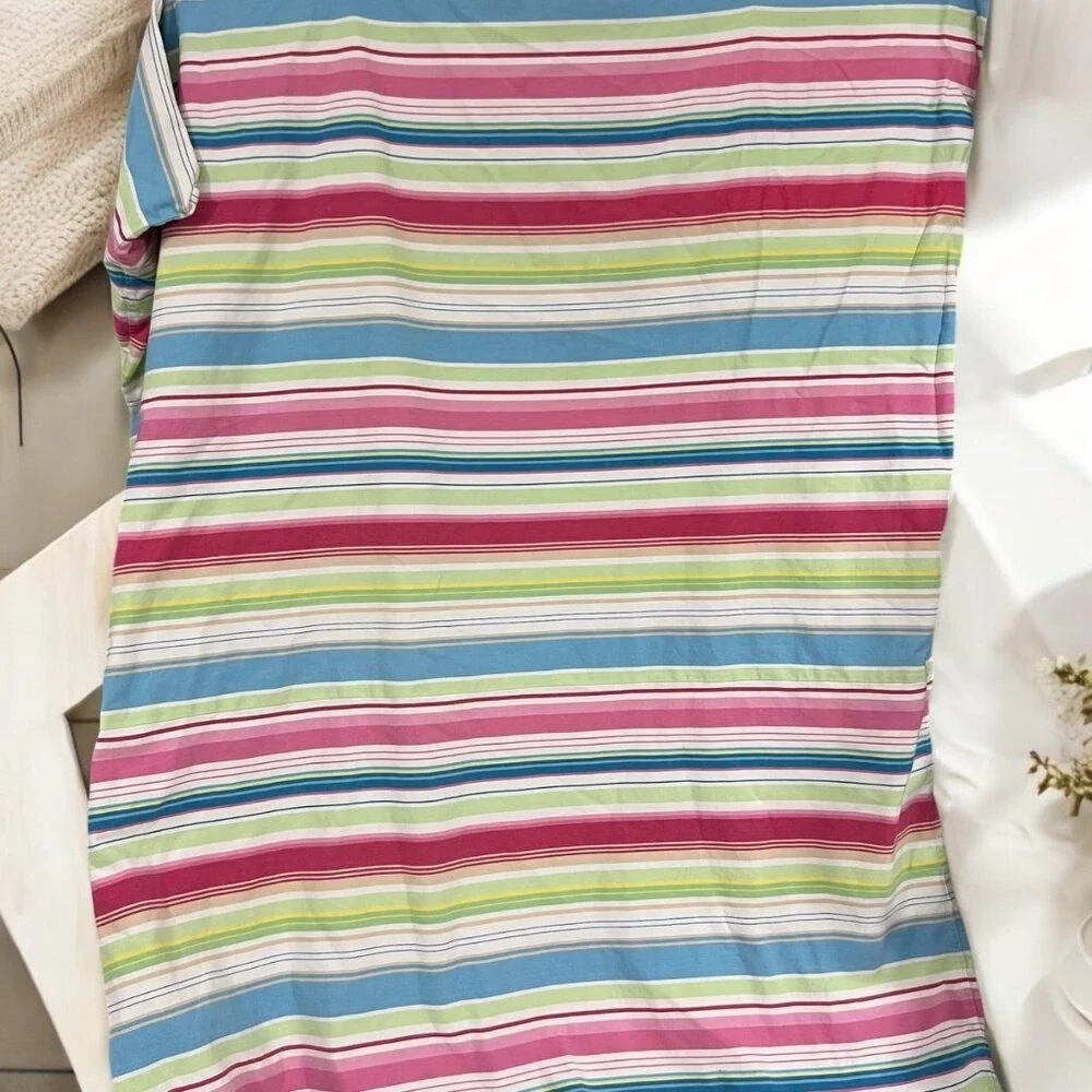 Pottery Barn Twin Duvet Cover Bright‎ Stripe Preppy Cottage Coastal Lake House